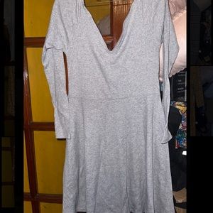 H&M grey long sleeve dress